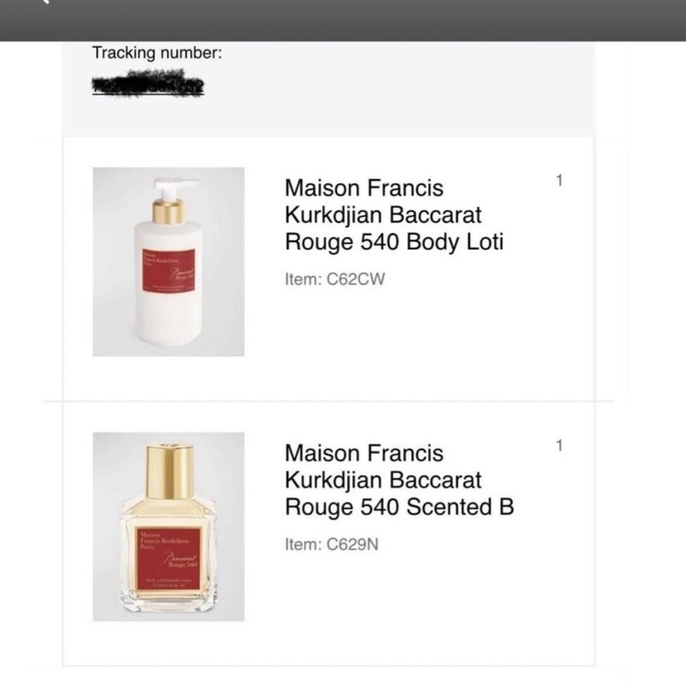 Baccarat Rouge 540 Scented Body Oil - Picture 7 of 7